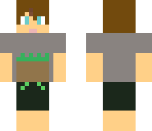 boy skin with minecraft shirt