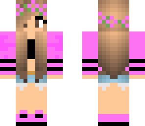 pink and black tumblr girl skin