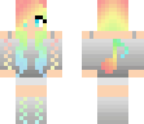 edited rainbow music girl