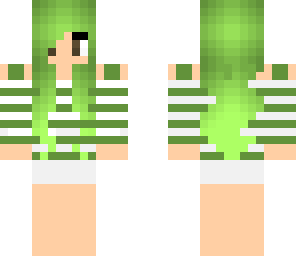 green pretty girl