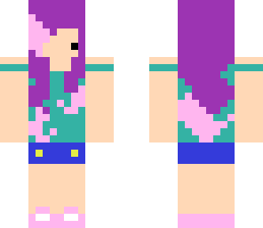 cute multi-haired girl
