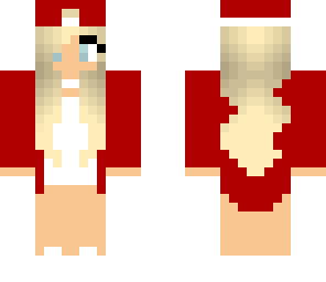 blonde tomboy but girlygirl in red