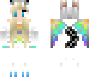 rainbow dragon cat girl edit