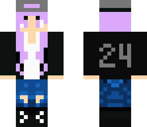 pastel hair 24 hoodie ripped jeans v2