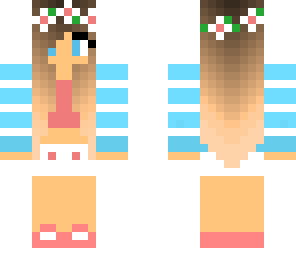 cute summer girl - blue and pink
