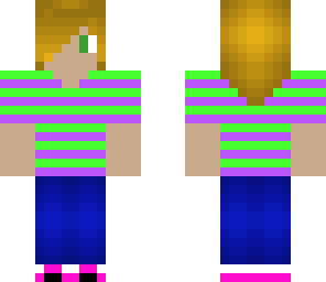 -striped shirt-faded jeans-