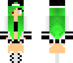 green haired girl