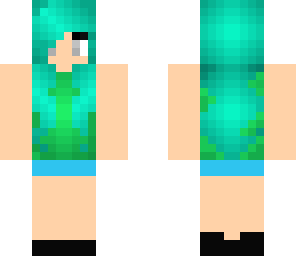 cute greenishblue girl
