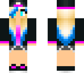 pink and blue girl