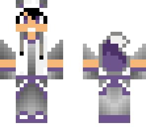 purple pastel wolf