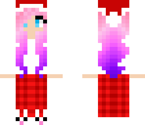 fixed christmas girl with pink hair