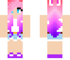 easter girl with pink hair 2