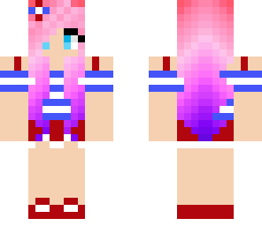 happy forth of july- pink hair girl