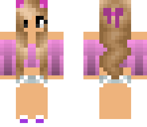 cute pink dj kitty cat bow girl