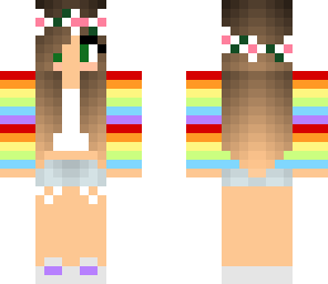 rainbow girl skin