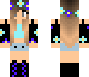 pretty blue flower girl