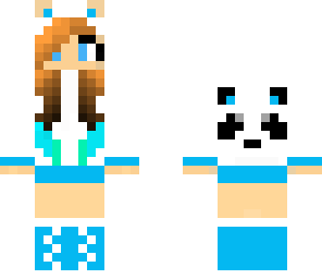 turquoise panda girl