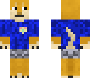 doge wearing his school uniform