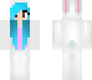 bunny with blue hair