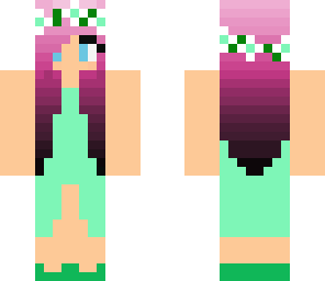 pink and teal