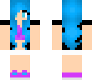 awesome blue haired girl