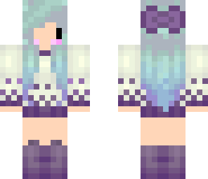 chibi purple girl
