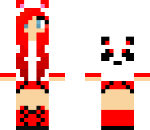 panda girl red