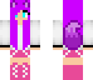 purple haired wolf