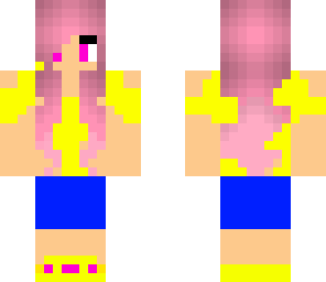 girl wearing yellow shirt skin