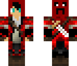 red killer assasin with hood