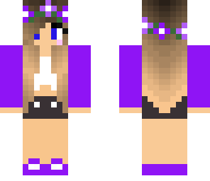 purple flower girl