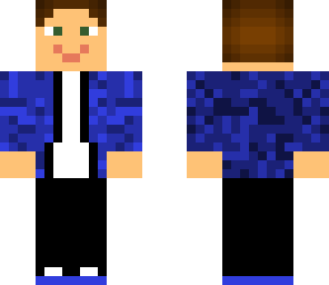 man with blue shirt