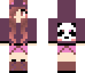 magenta panda girl