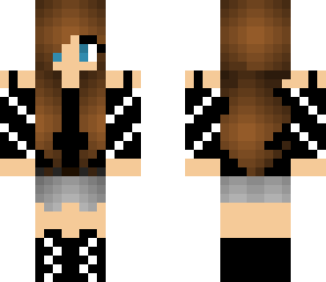 black and white gamer girl skin 