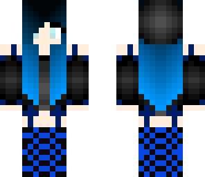 black and blue emo girl