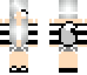 cute herobrine silver darkness fox girl