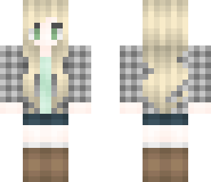 casual grey mint girl