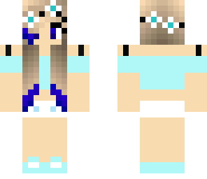 blue flower girl