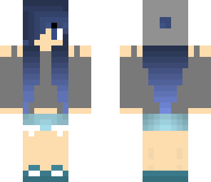 cute blue haired girl