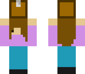 girl holding chest