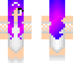 wedding girl with purple hair