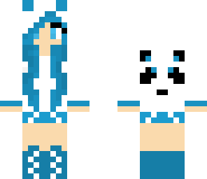 blue panda girl