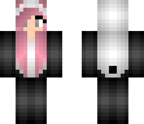 pink hair panda 