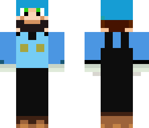 black and blue mario