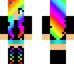 edited rainbow gamer girl