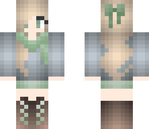 fall girl green