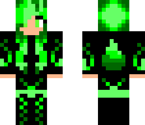 green flame gamer girl