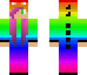 rainbow dinosaur girl