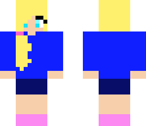 girl with blue shirt