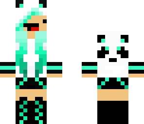 cyan derpy panda girl